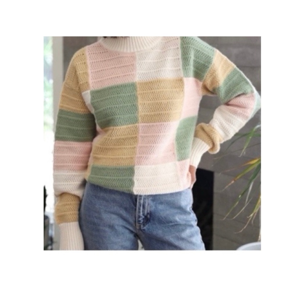Greylin Gwen Patchwork‎ Knit Sweater